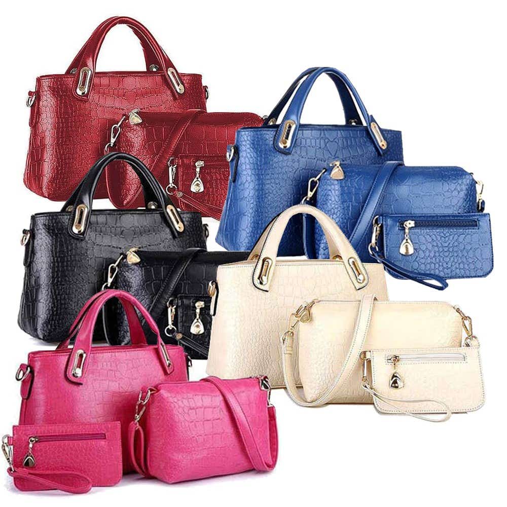 Faux crocodile leather bags sales