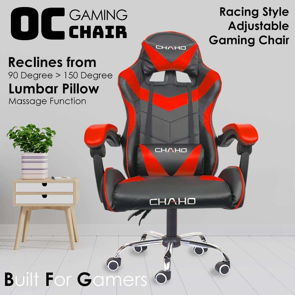 Adjustable Gaming Chair OC04 with Lumbar Massage Pillow