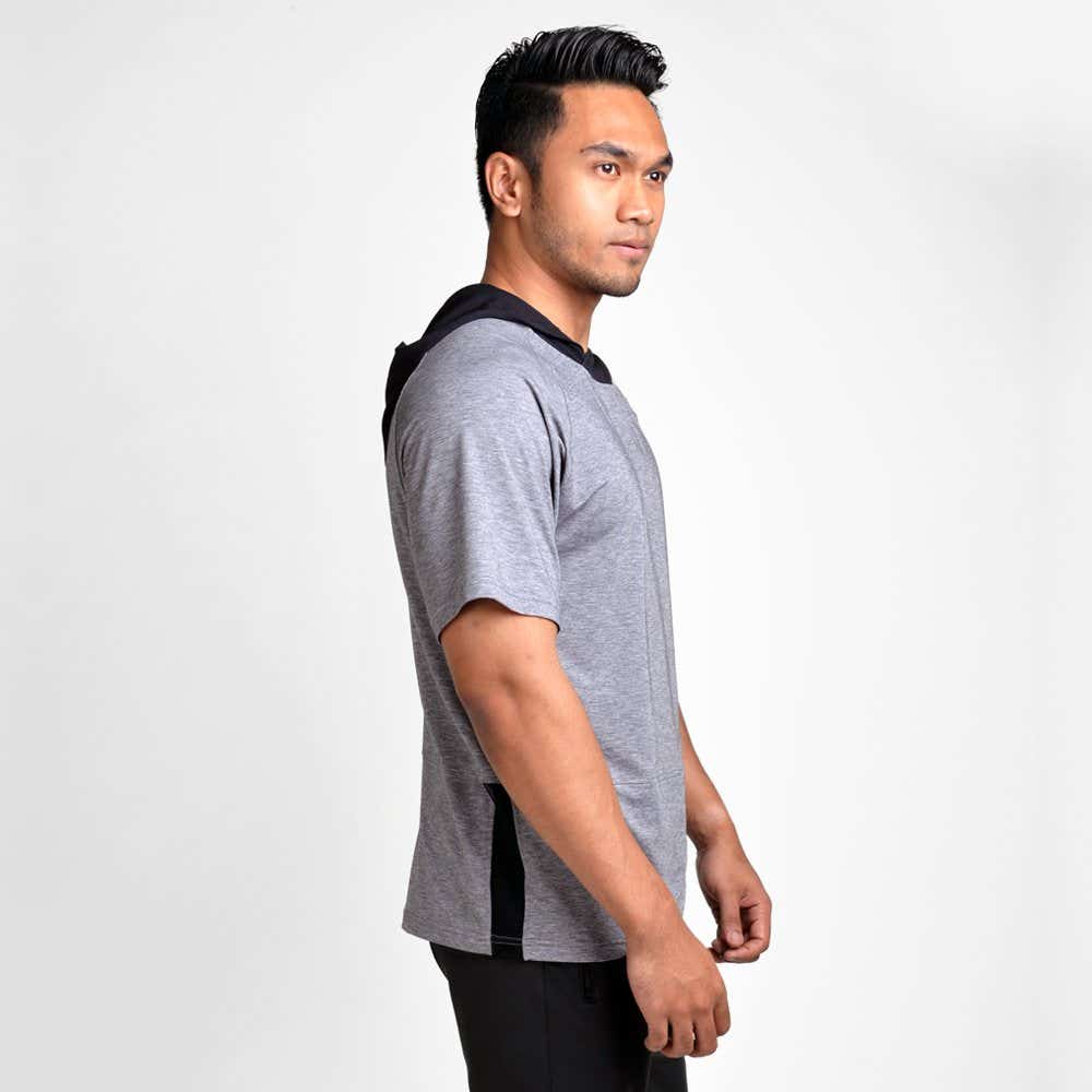 Men's short sleeve hoodie sales