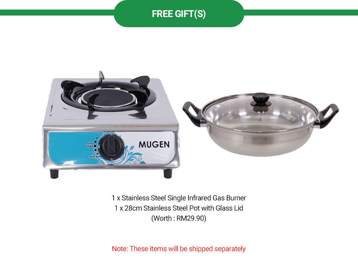 MUGEN Glass Top Infrared Gas Cooker 2.0