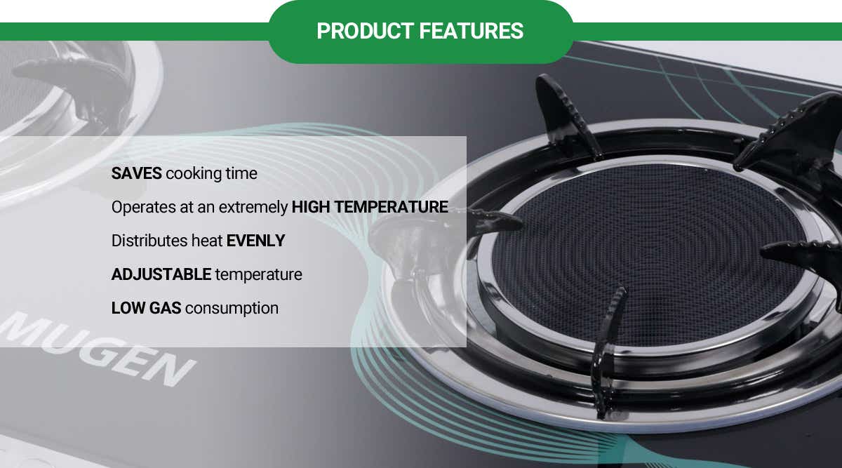 MUGEN Glass Top Infrared Gas Cooker 2.0