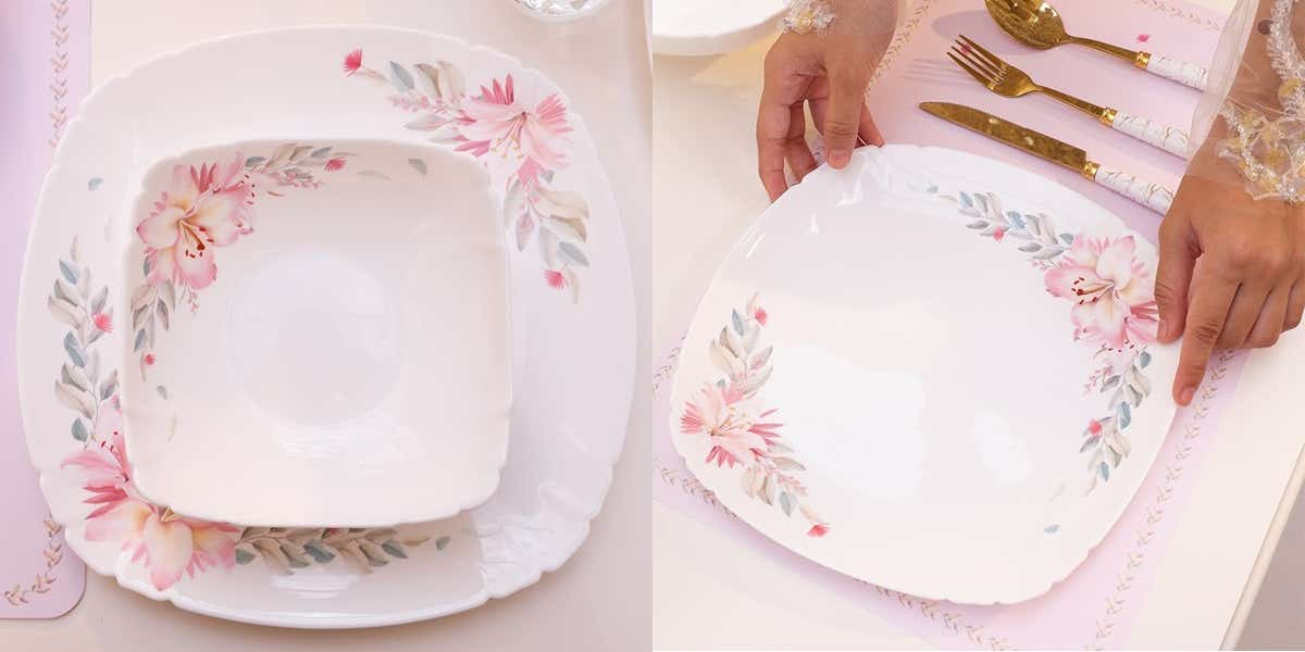 Set Pinggan Mangkuk Lily