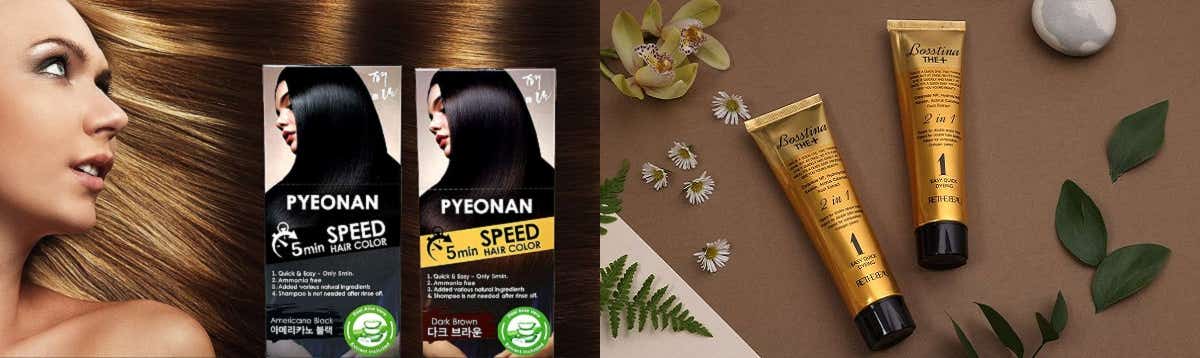 PYEONAN-Speed Hair Color, BOSSTINA 2 in 1 Hair Dye Color Set